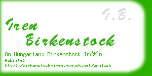 iren birkenstock business card